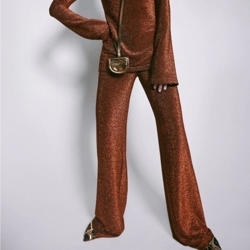 JOHANNA ORTIZ Coolness Factor Lurex Jersey pants FALL 2023 Runway Size XL